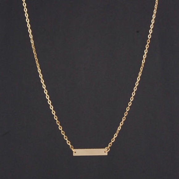 🆕 Dainty Gold Bar Necklace - Picture 4 of 4