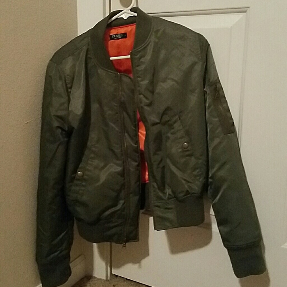 Green Bomber style jacket