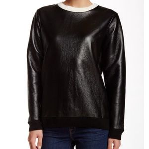 French connection leather sweater.