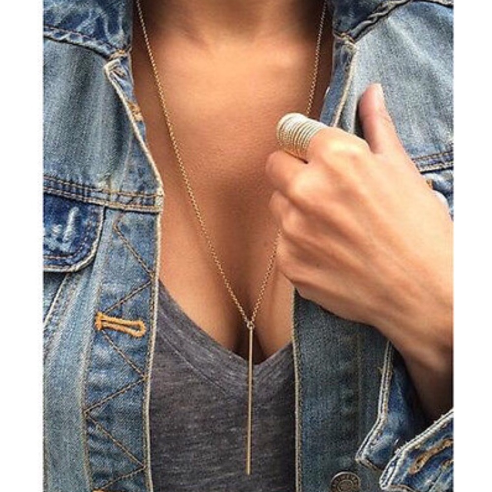 🆕 Long Gold Bar Necklace