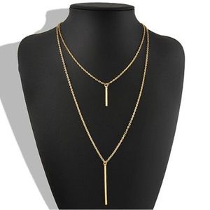 🆕 Double Layer Gold Bar Necklace