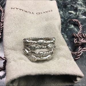 David Yurman Confetti Sterling and Diamond ring.