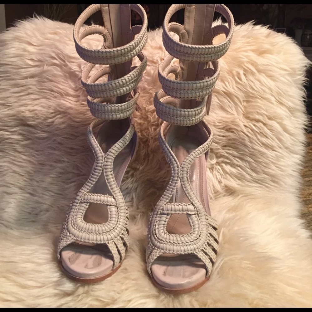 BCBGMAXAZRIA braided leather sandal