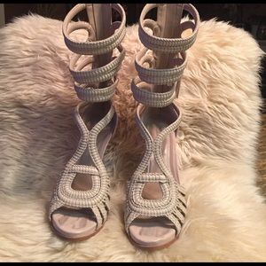 BCBGMAXAZRIA braided leather sandal