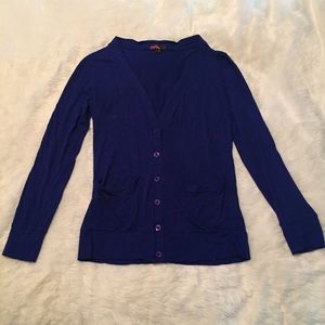 Women's royal blue cardigan