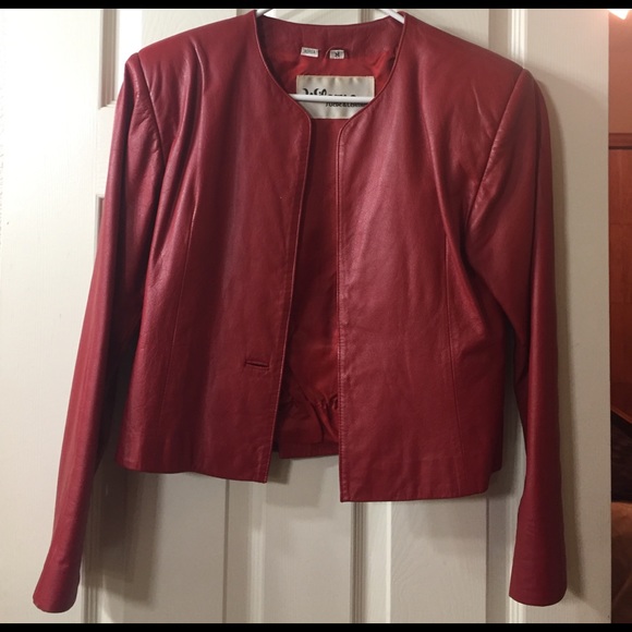 Jackets & Blazers - Wilson Red leather jacket