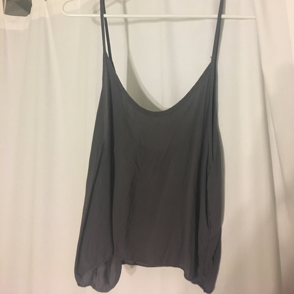 Brandy grey low back crop top