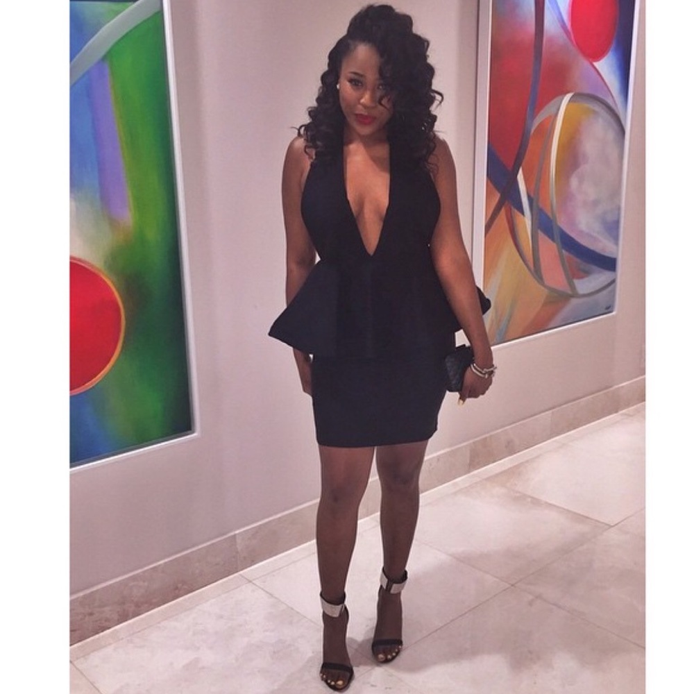Black Peplum Dress