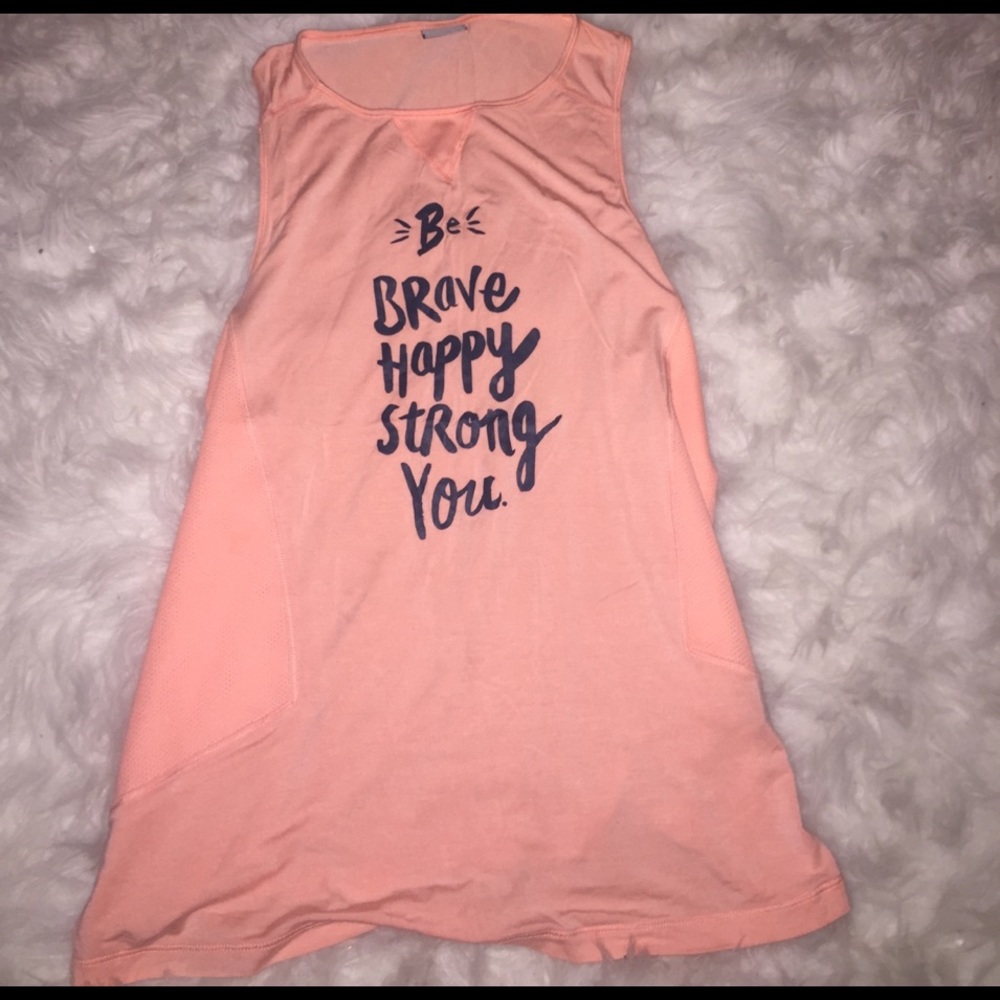 coral workout top