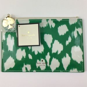 Kate Spade Painterly Cheetah Pencil Pouch NWT
