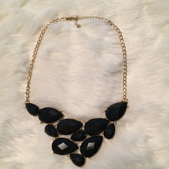 Black and Gold Statement Necklace - Picture 1 of 2