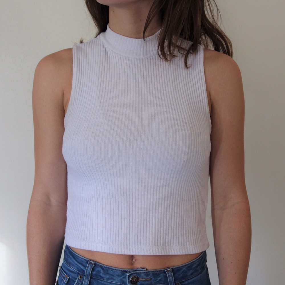 H&M mock neck crop top