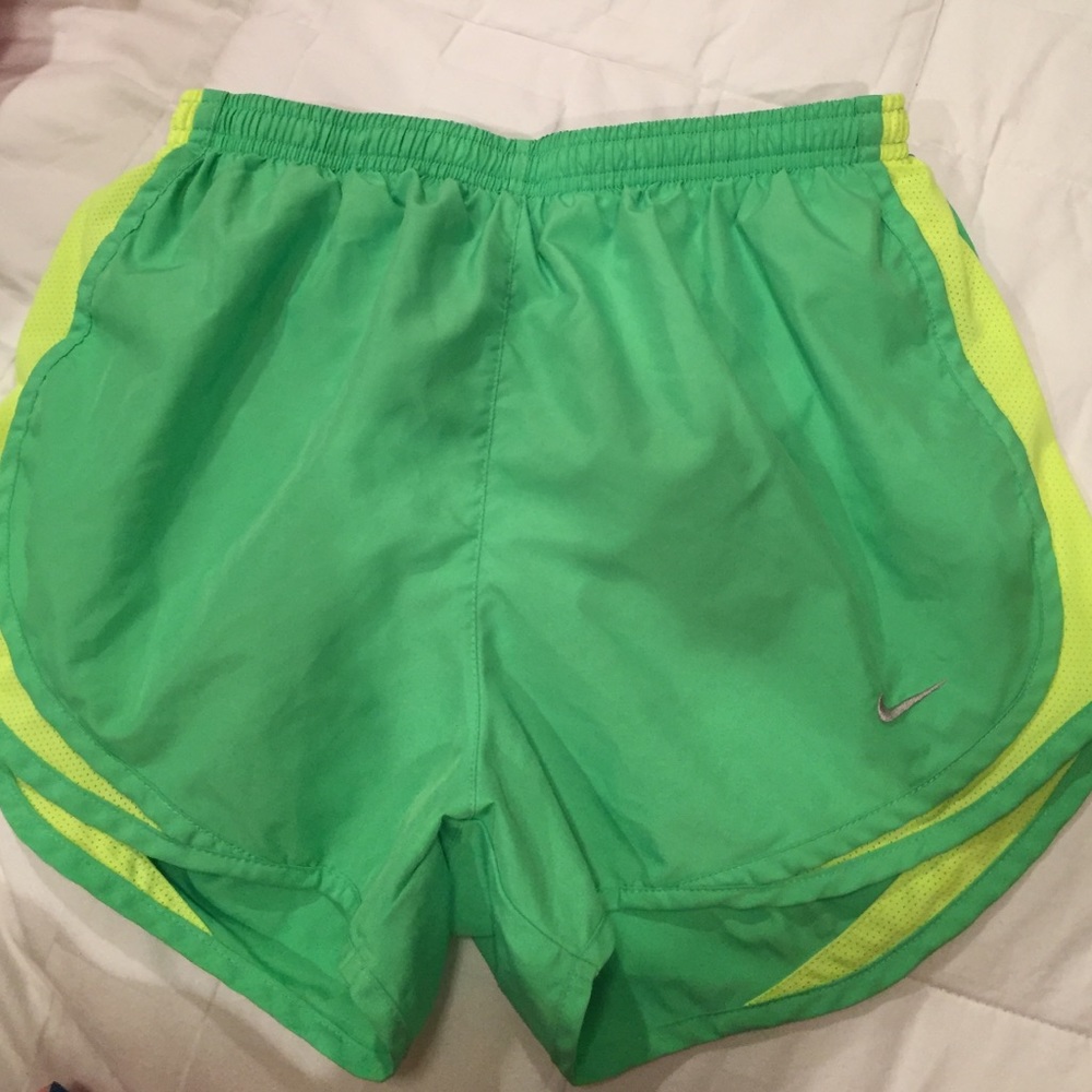 Neon green Nike shorts