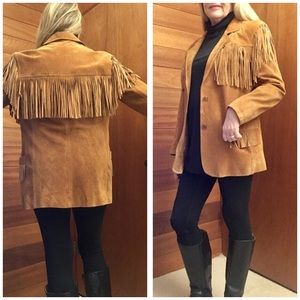 Vintage suede cowboy coat