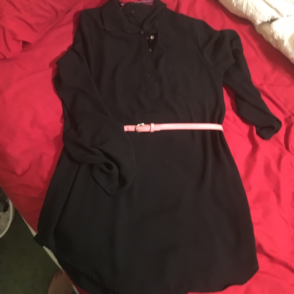 Black sheer tunic