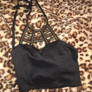sequins crop top