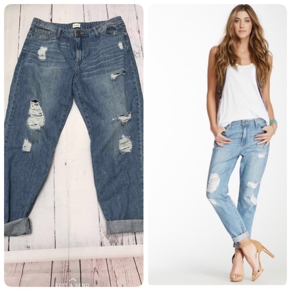 sneak peek boyfriend jeans