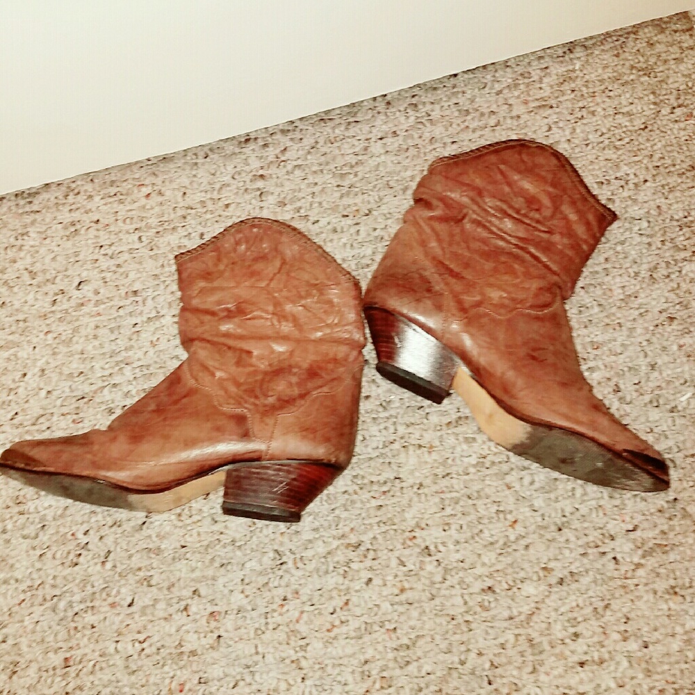 Vintage Ruched Ankle Boots