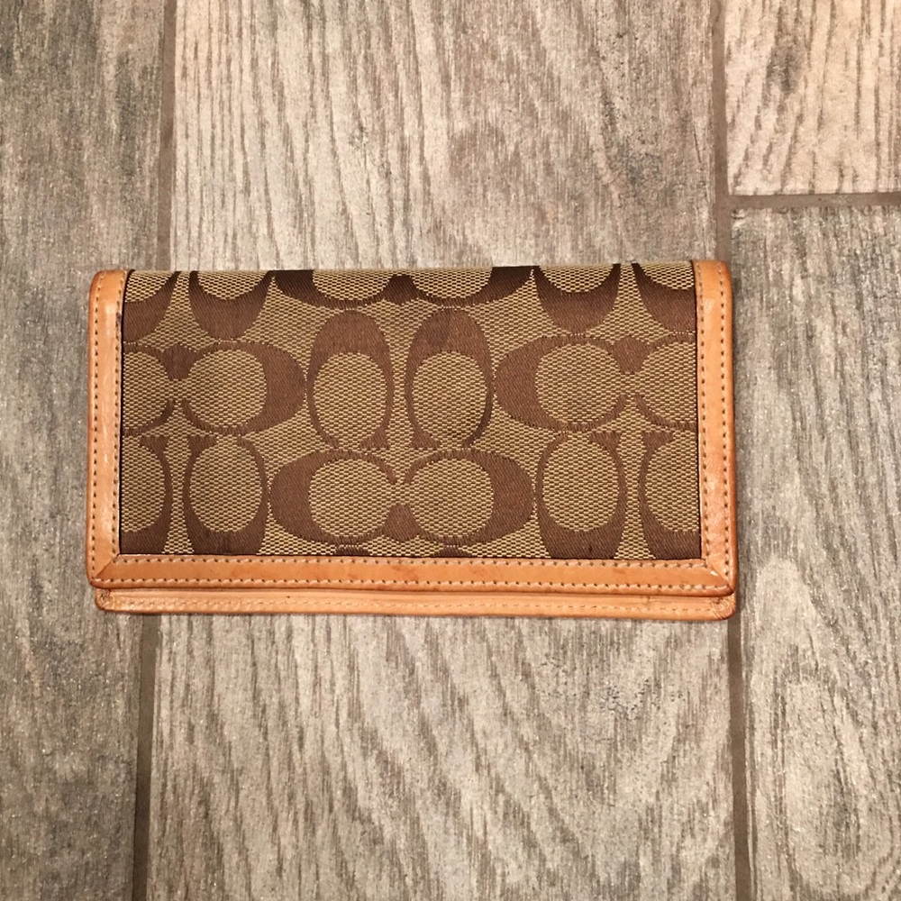 Coach Checkbook holder/wallet insert