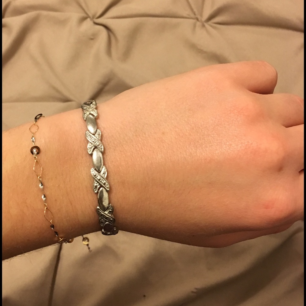Sterling silver XOXO bracelet