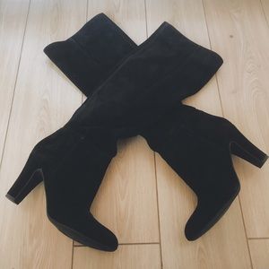 Suede Knee High Boots