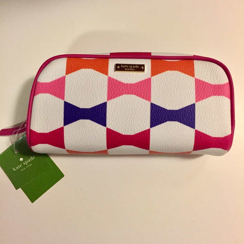 Kate Spade Bow Tile Cosmetic Bag