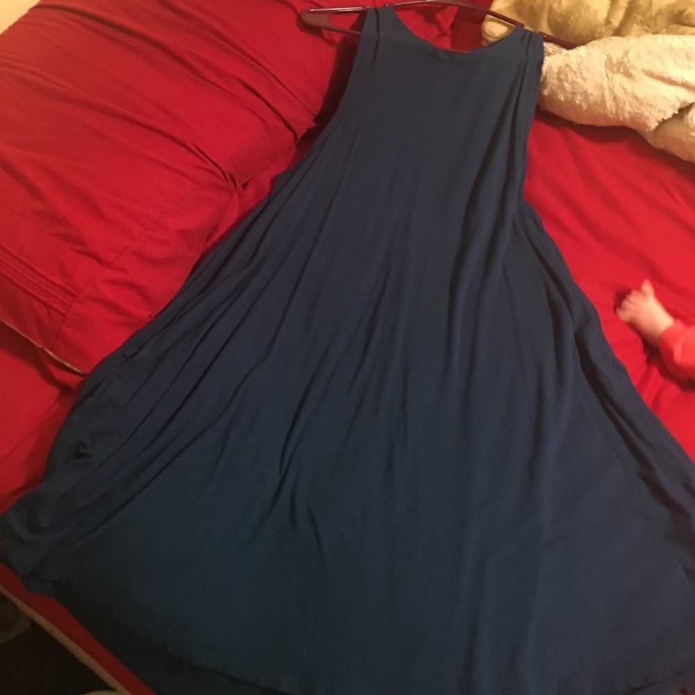 Teal midi dress