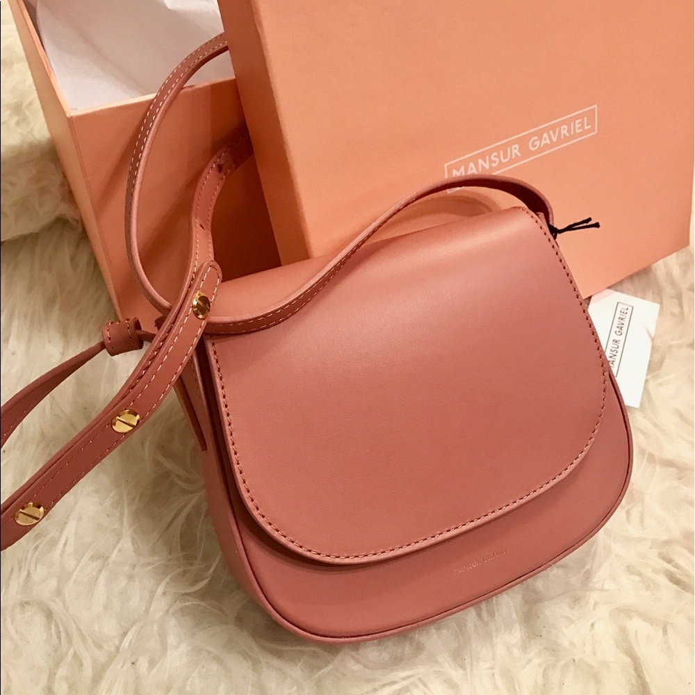 Mansur Gavriel mini blush crossbody bag NWT