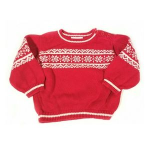 Hanna Andersson Boys Red Nordic Sweater