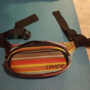 Multi color stripe Dakine fanny pack
