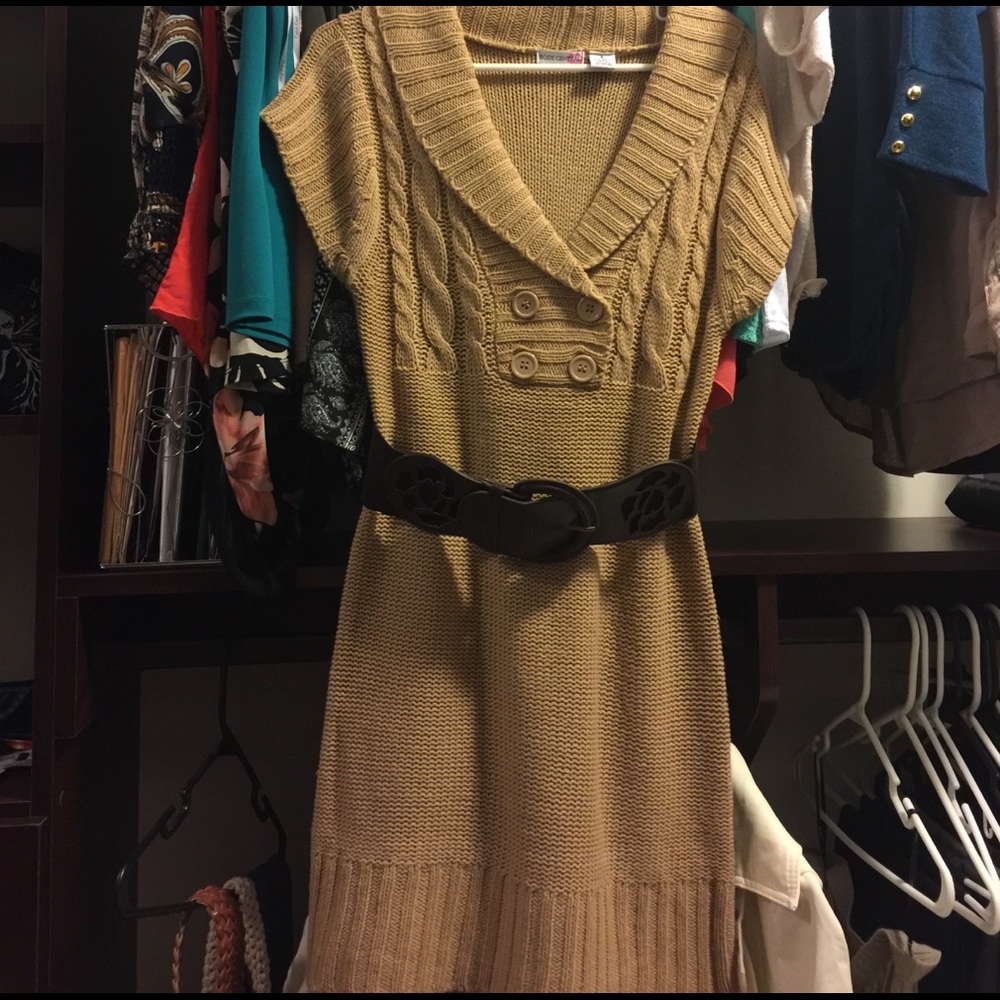 Sweater Dress with belt