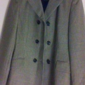 Women vest grey long sleeve 8buttons front 2pocket