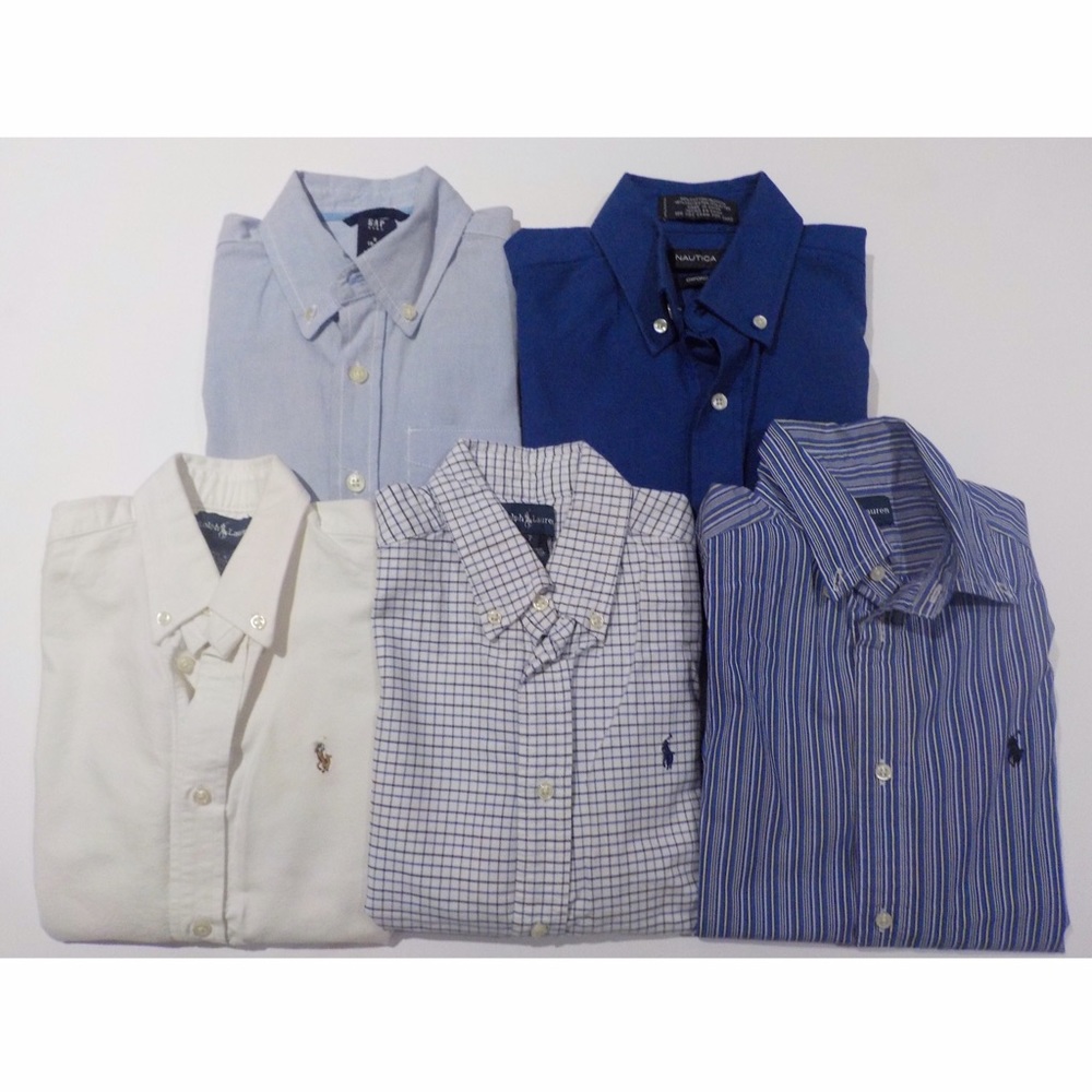 Lot of 5 boys Size 7-8 Button-Down shirts.