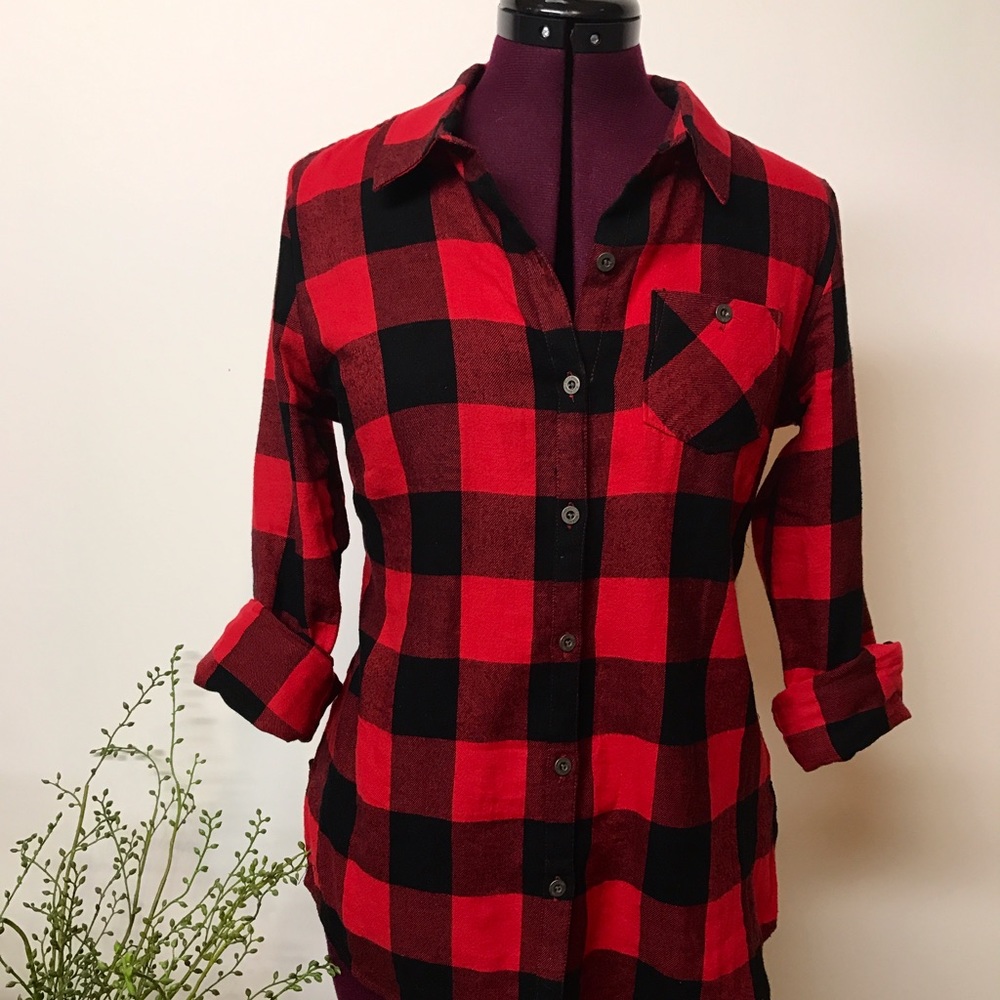 Ruff Hewn Plaid Button Down Shirt PS
