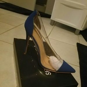 Blue/Clear Women Heels