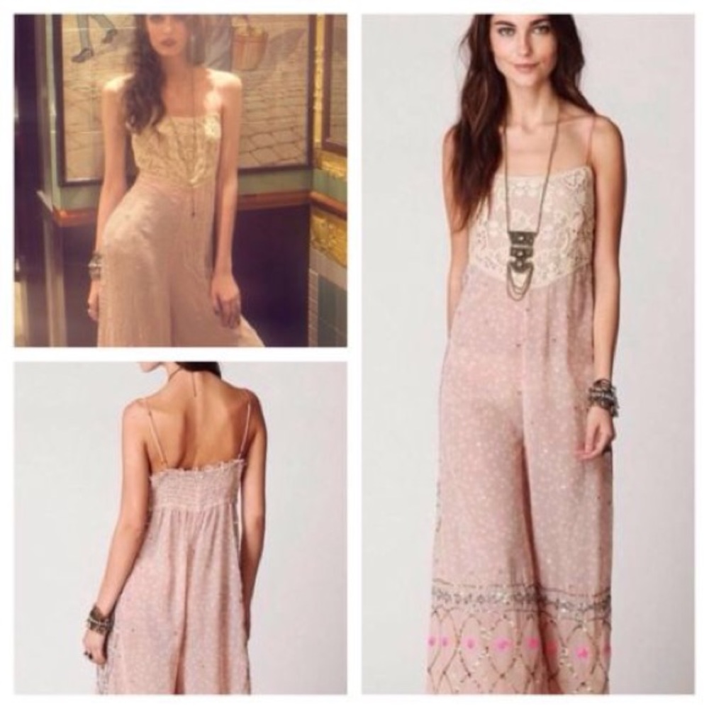 Free People New Romantics sequin mirror jumpsuit