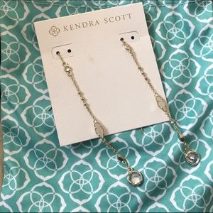 Kendra Scott gold Monica shoulder duster earrings
