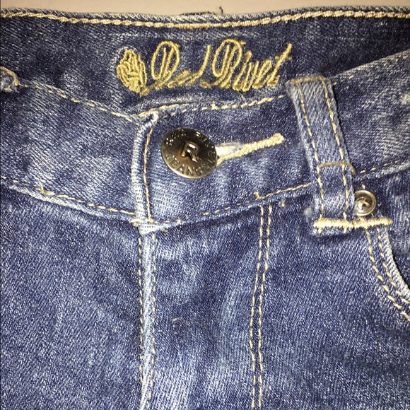 Jeans - RED RIVET Capri Distressed Denim Sz 1 Jeans - RED RIVET Capri Distressed Denim Sz 1