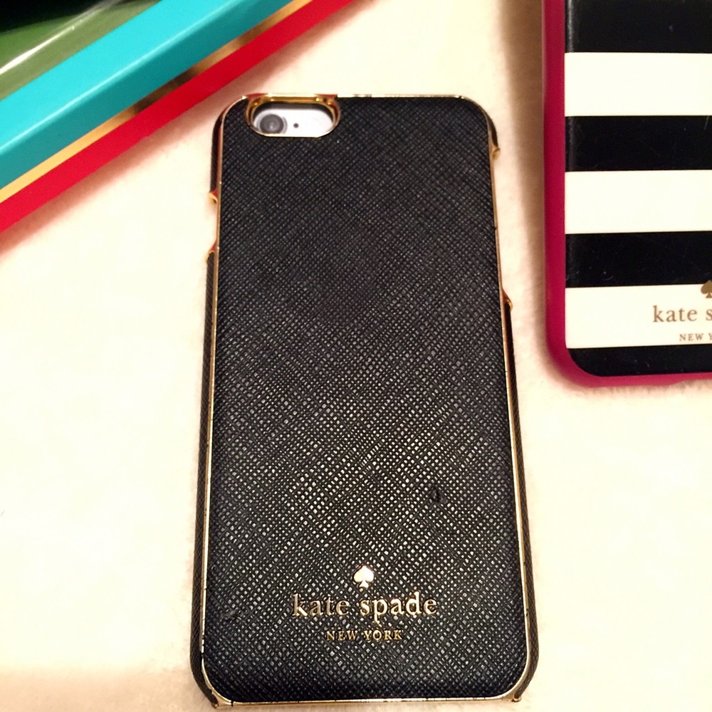 Kate Spade iPhone 6 Black and Gold Case