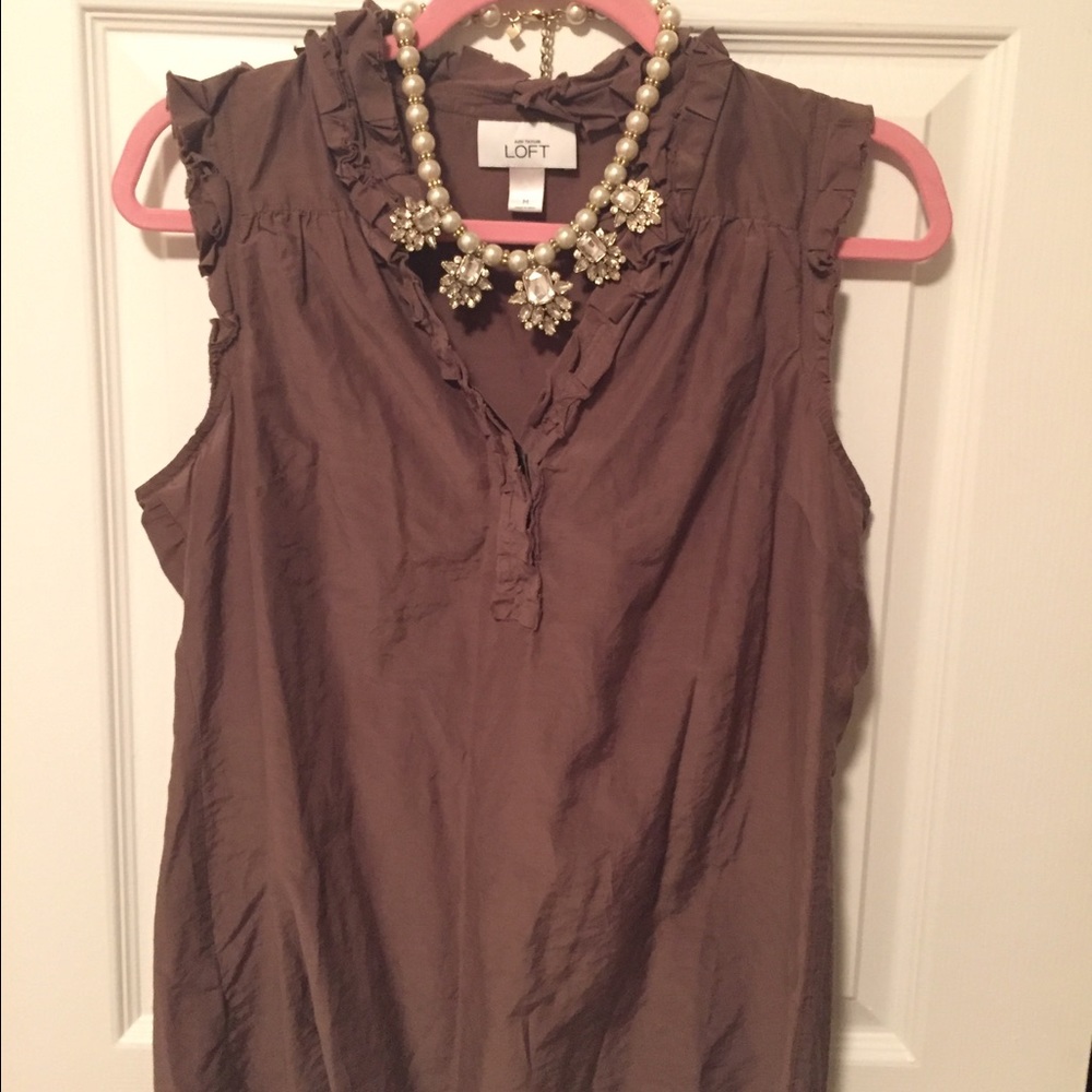 Loft ruffle tank
