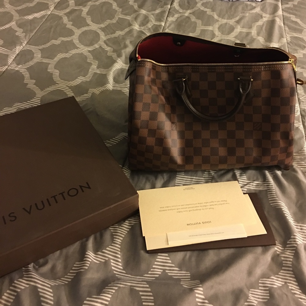 Authentic LOUIS VUITTON speedy 35 ebene
