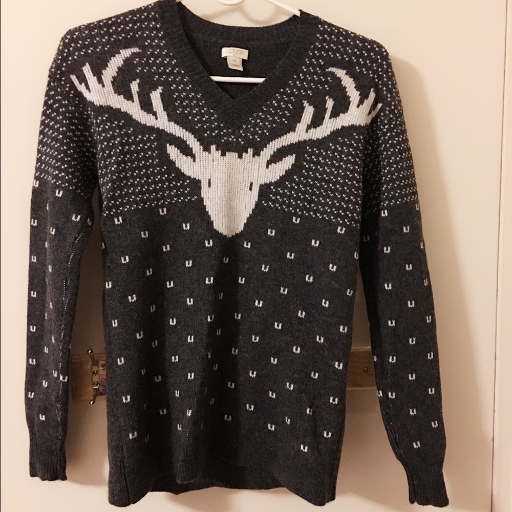 J crew reindeer sweater size xs