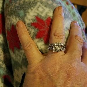 Vintage style Diamond Wedding Set