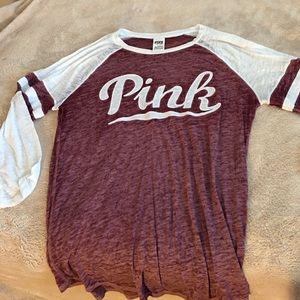 Pink Thin Long Sleeve Tee, Large