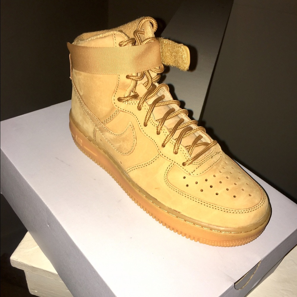 Nike Wheat Air Force 1s - Picture 2 of 2