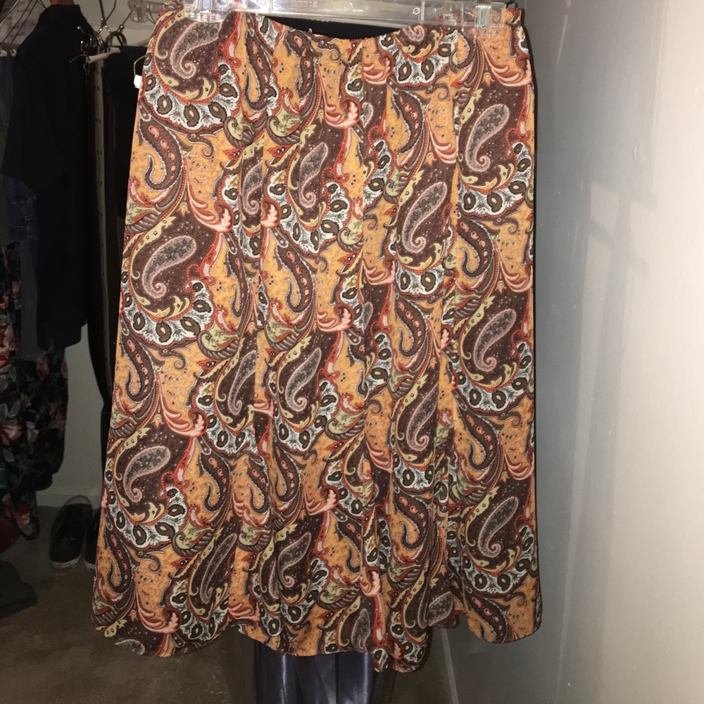 Orange and Brown skirt