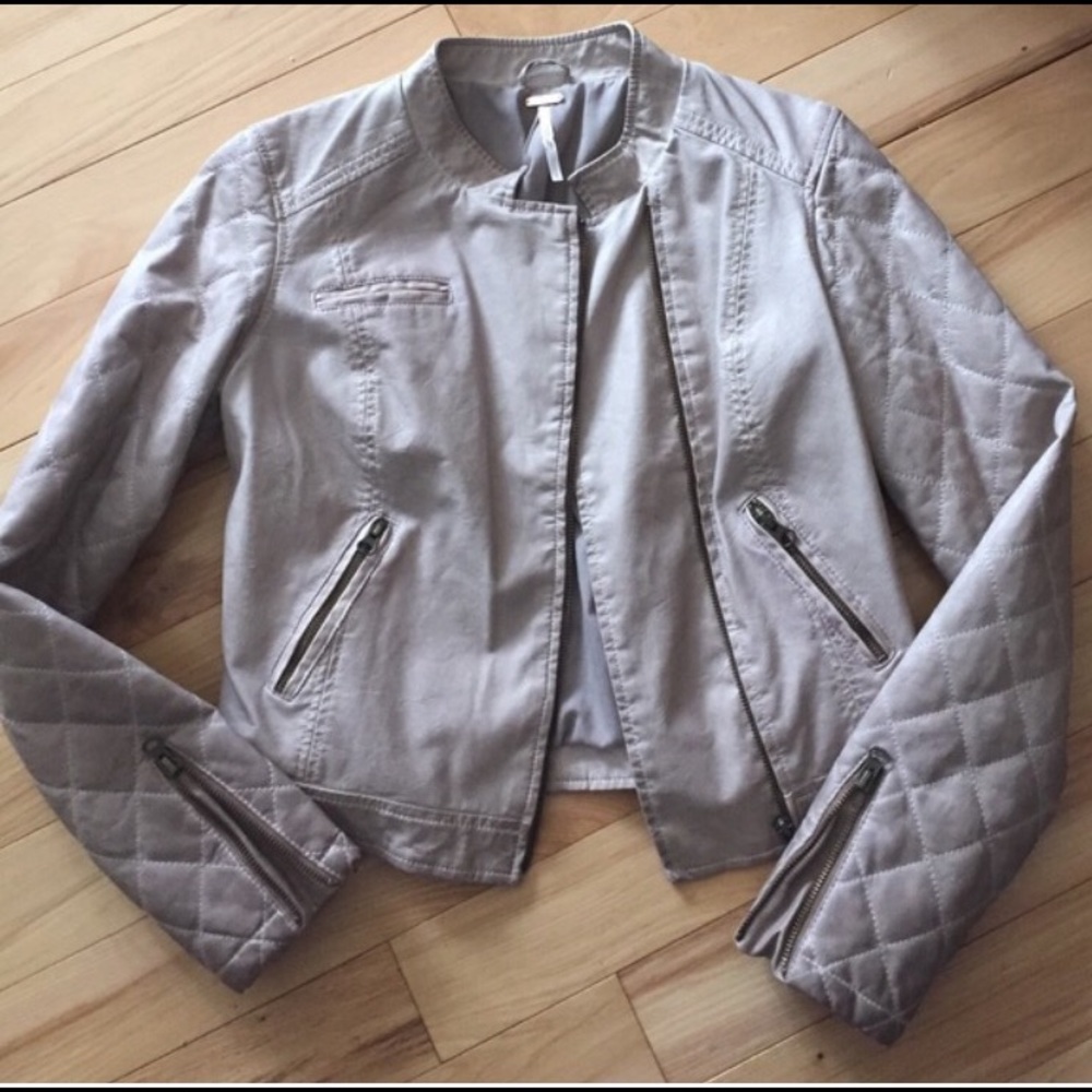 Free people leather jacket