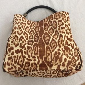 Yves Saint Laurent printed pony hair roady bag
