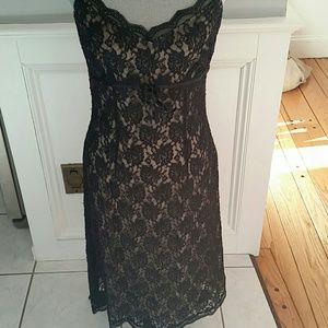 Sexy Black Lace Sheath Sleeveless Dress