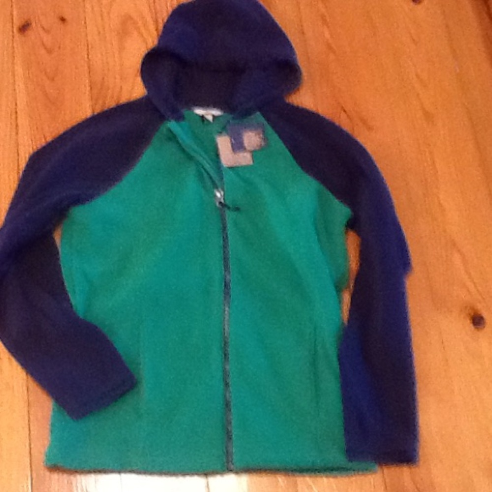 Lands End fleece hoodie-zip.